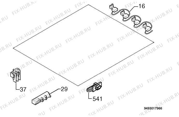 Взрыв-схема плиты (духовки) Aeg Electrolux 61401G-M - Схема узла Electrical equipment 268